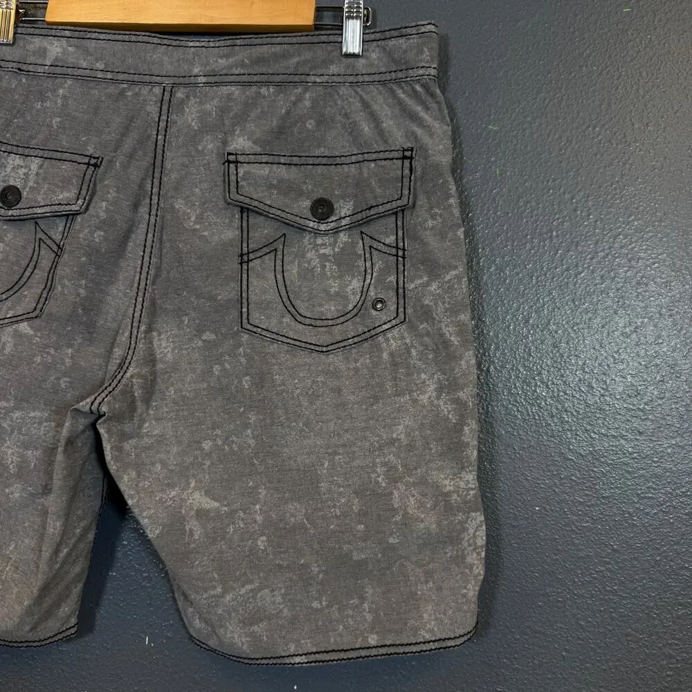 True Religion 34 men’s gray swimwear shorts outdoor activewear
